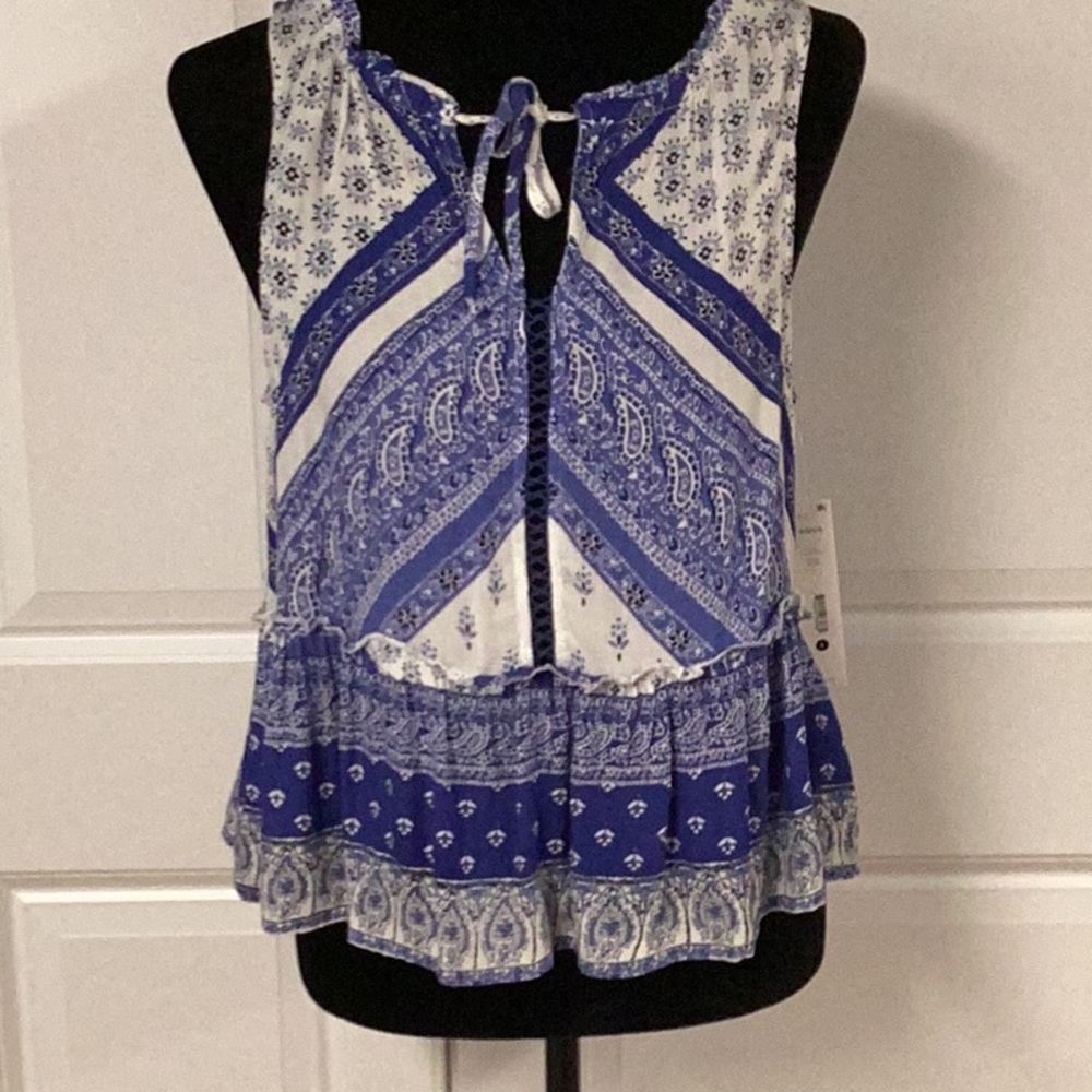 Aqua Paisley Blouse - Picture 3 of 6